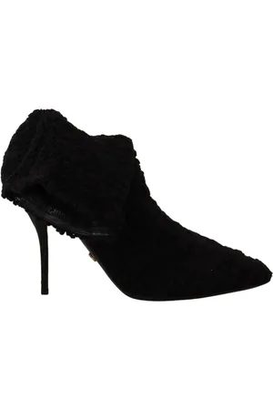 Dolce & Gabbana Sko, Dame, Sort, 40 EU, Uld, Elegante sorte støvler af viskose