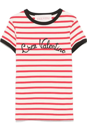 VALENTINO Top, Dame, , L, Broderet Logo T-shirts og Polos