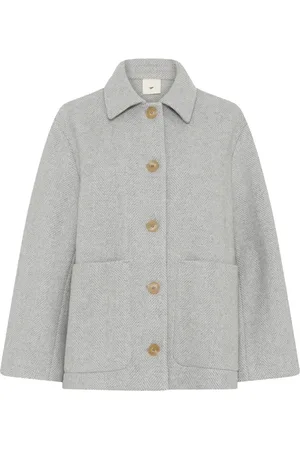 Heartmade Jakke, Dame, Grå, M, Julian Jakke overtøj, Lys Off White