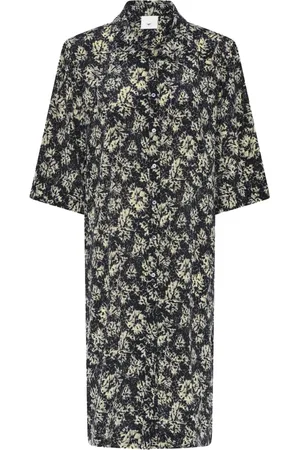 Heartmade Kjole, Dame, Sort, S, Elegant Skjortekjole 641 Vatura
