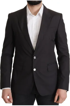 Dolce & Gabbana Jakke, Herre, Sort, L, Bomuld, Elegant Taormina Sort Bomuldsblazer