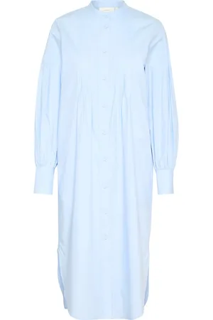 INWEAR Kjole, Dame, Blå, XL, Bomuld, Skjortekjole Windsurfer Stil