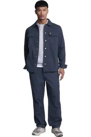 Lyle & Scott Bukser, Herre, Blå, W32 L32, Bomuld, Bukser Vasket Bomuld Lommebukser