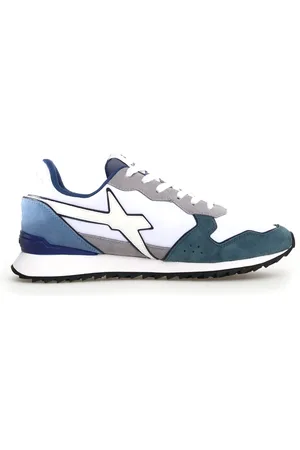 W6YZ Sko, Herre, Flerfarvet, 42 EU, Uld, Hvide Sneakers med Ruskindsdetaljer