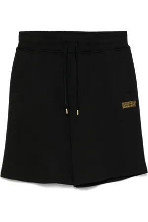 VERSACE Shorts, Herre, Sort, S, Sorte Shorts med Snørelukning i Taljen