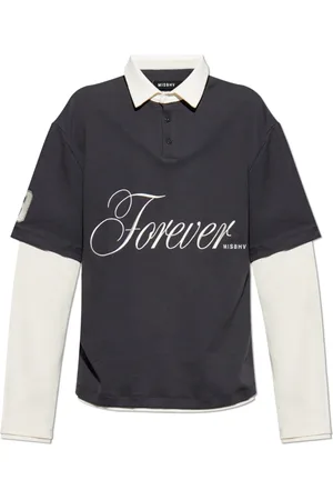 MISBHV Top, Herre, Grå, XL, Bomuld, Langærmet polo