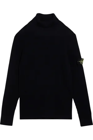 Stone Island Strik, Herre, Blå, XL, Uld, Sweater Dolcevita