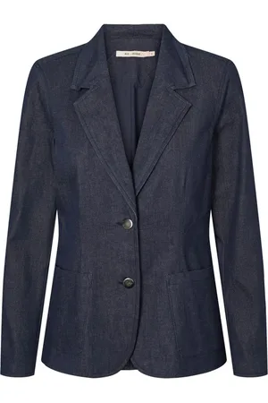 RUE de FEMME Jakke, Dame, Blå, XL, Denim, Denim Blazer Kasumi Blå Elegant