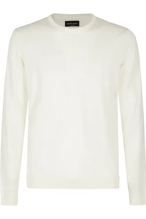 Roberto Collina Strik, Herre, , L, Uld, Stilfuld Crew Neck Sweater