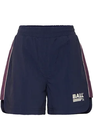 Ball Shorts, Dame, Blå, XS, Uld, Sporty Track Shorts med Striber