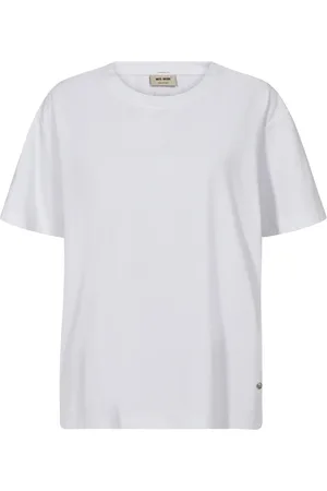Mos Mosh Top, Dame, Hvid, M, Polyester, Hvid Basic Tee Top