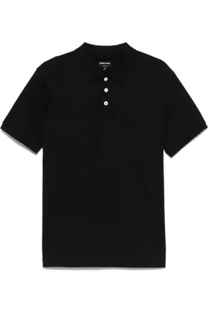 Giorgio Armani Top, Herre, Sort, XL, Sorte Polo Skjorter og Polos
