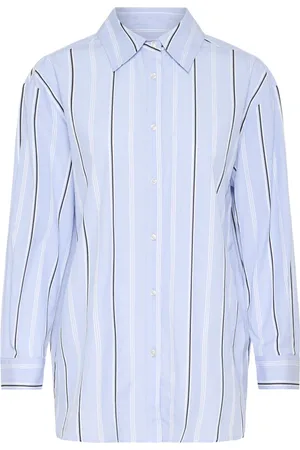 INWEAR Bluser & Skjorter, Dame, Blå, S, Bomuld, Windsurfer Skjorte med Lange Ærmer