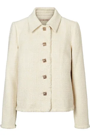RUE de FEMME Jakke, Dame, Hvid, M, Elegant Morgana Jacket Outerwear i Off