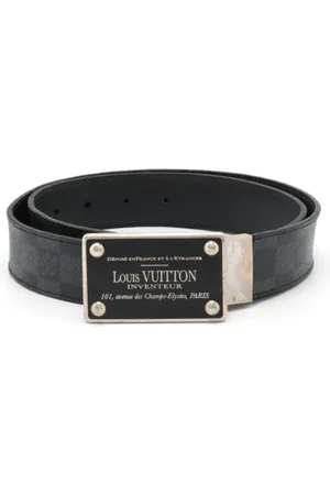 LOUIS VUITTON Pre-owned, Herre, Sort, ONE SIZE, Pre-owned Canvas baelter