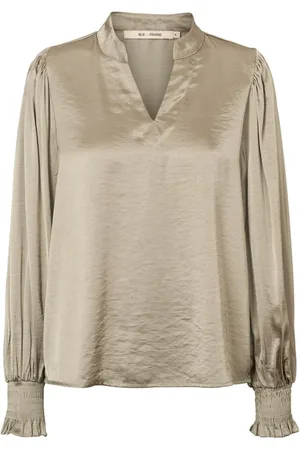RUE de FEMME Bluser & Skjorter, Dame, Grå, 2XL, Elegant Smock Detalje Cadence Skjorte