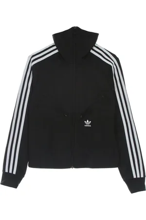 adidas Sweathshirts & Hoodies, Dame, Sort, 2XL, Bomuld, Sort Track Top Jakke med 3 Striber