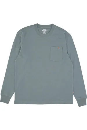 Dickies Top, Herre, Grå, XL, Bomuld, Trooper Langærmet Lomme Tee