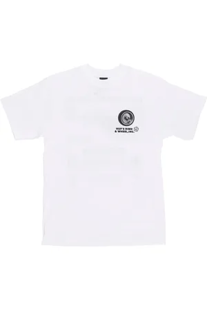Huf Top, Herre, Hvid, M, Bomuld, Kortærmet Choke T-shirt Bomuldstryk