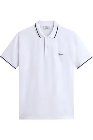 Woolrich Top, Herre, Hvid, M, Bomuld, Grafisk Polo Skjorte Hvid