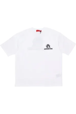 Acupuncture Top, Herre, Hvid, M, Bomuld, Hvid Staggering Tee Kortærmet Skjorte