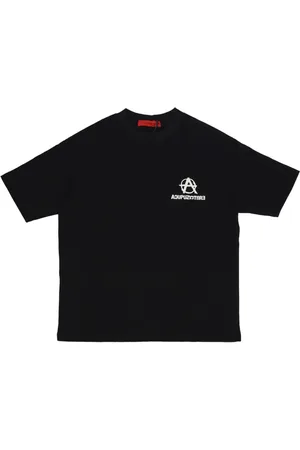 Acupuncture Top, Herre, Sort, M, Bomuld, Sort Staggering Tee Kortærmet Skjorte
