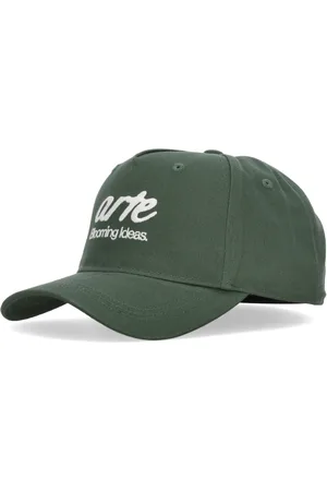Arte Antwerp Tilbehør, unisex, Grøn, ONE SIZE, Bomuld, Curvy Visor Hat Grøn Broderet Kasket
