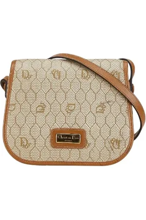 Dior Pre-owned, Dame, , ONE SIZE, Uld, Pre-owned Canvas skuldertasker