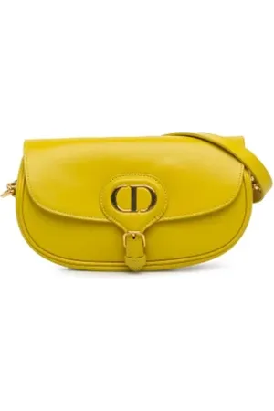 Dior Pre-owned, Dame, Gul, ONE SIZE, Uld, Pre-owned Laeder skuldertasker