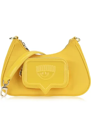 Chiara Ferragni Taske, Dame, Gul, ONE SIZE, Uld, Stilfuld håndtaske med lynlås