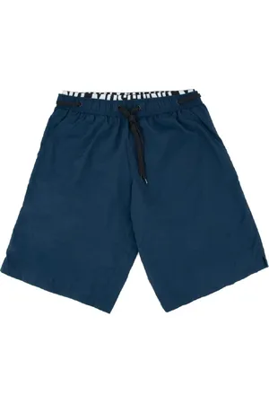 Moschino Badetøj, Herre, Blå, 2XL, Uld, Elastiske herre badebukser med snøre