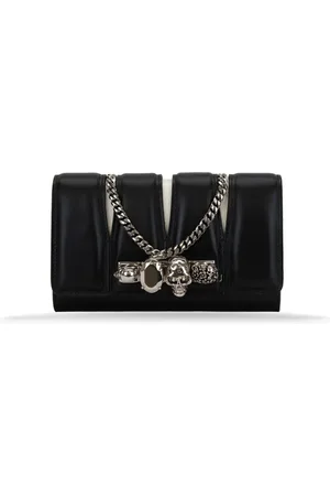 Alexander McQueen Taske, Dame, Sort, ONE SIZE, Læder, Quiltet læderrygsæk med kraniedetalje