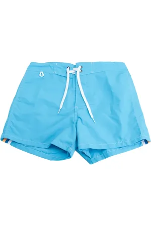 Sundek Badetøj, Herre, Blå, W27, Polyester, Mænds svømmebukser med velcrolukning