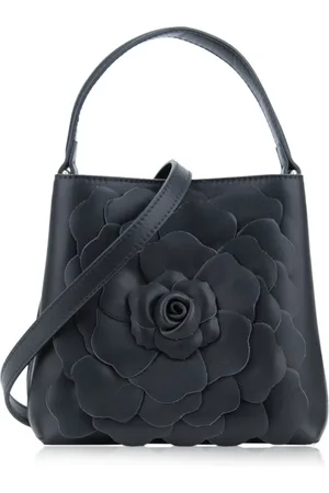 Tosca Blu Taske, Dame, Sort, ONE SIZE, Uld, Blomstret Skuldertaske Magnetknap
