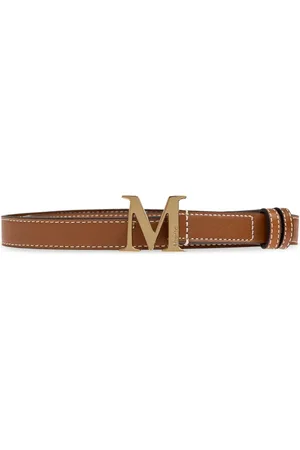 Max Mara Tilbehør, Dame, Brun, L, Læder, Læderbælte