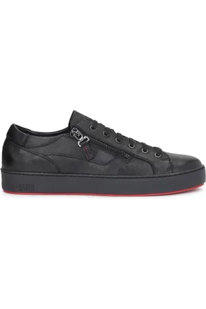 Kazar Sko, Herre, Sort, 42 EU, Læder, Sorte sneakers til mænd
