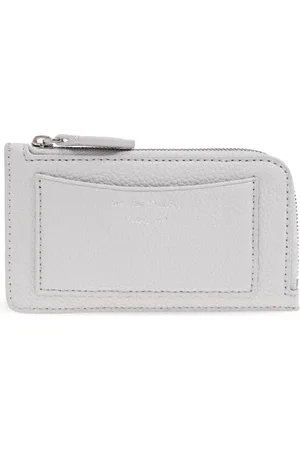 Emporio Armani Tilbehør, Dame, Grå, ONE SIZE, Læder, Læderkortholder