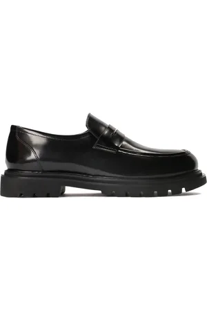 Kazar Sko, Herre, Sort, 41 EU, Uld, Sorte Loafers med Tyk Sål