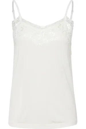 Ichi Top, Dame, Hvid, L, Uld, Cloud Dancer Blonde Top