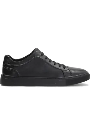 Kazar Sko, Herre, Sort, 41 EU, Læder, Mænds tidløse kornlædersneakers