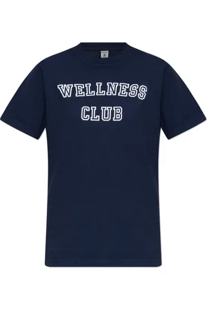 Sporty & Rich Top, Dame, Blå, M, Bomuld, T-shirt med logo