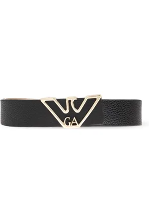 Emporio Armani Tilbehør, Dame, Sort, 70 CM, Læder, Læderbælte