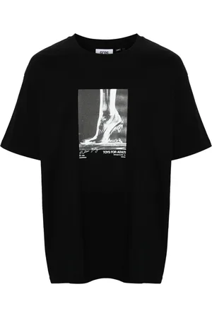 GCDS Top, Herre, Sort, S, Sort Oversize T-shirt