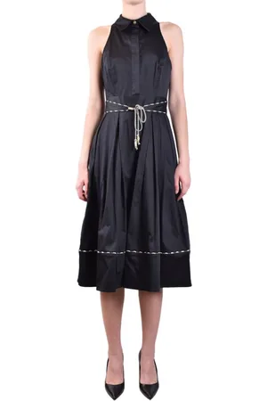 Elisabetta Franchi Kjole, Dame, Sort, S, Bomuld, Sort Elegant Kjole Statement
