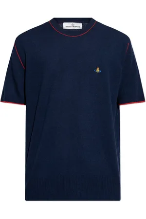 Vivienne Westwood Strik, Herre, Blå, M, Uld, Trøje med logo