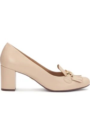 Kazar Sko, Dame, , 38 1/2 EU, Læder, stiletto pumps med tassels og en kæde