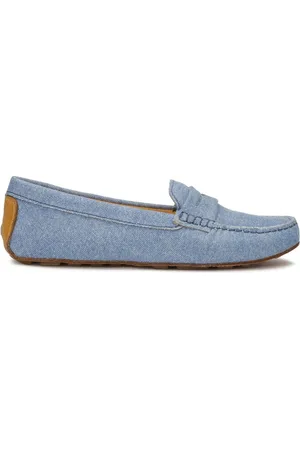 Kazar Sko, Dame, Blå, 37 EU, Denim, Blå denim stof mokkasiner