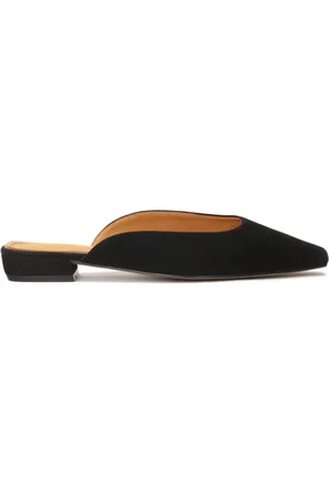 Kazar Sko, Dame, Sort, 39 EU, Uld, Sort ruskindsmuler med fulde snuder
