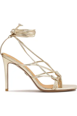 Kazar Sko, Dame, Gul, 37 EU, Uld, Lagdelt guld læder flip flop sandaler