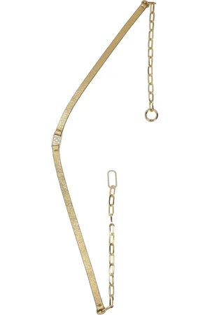 Kazar Tilbehør, Dame, Gul, 100 CM, Uld, Guld bælte med kæde og monogram